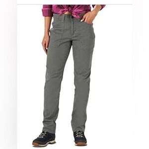 Wrangler ATG Women's Canvas Slim Fit Gray‎ Dark Shadow Pants size 10 Tall new